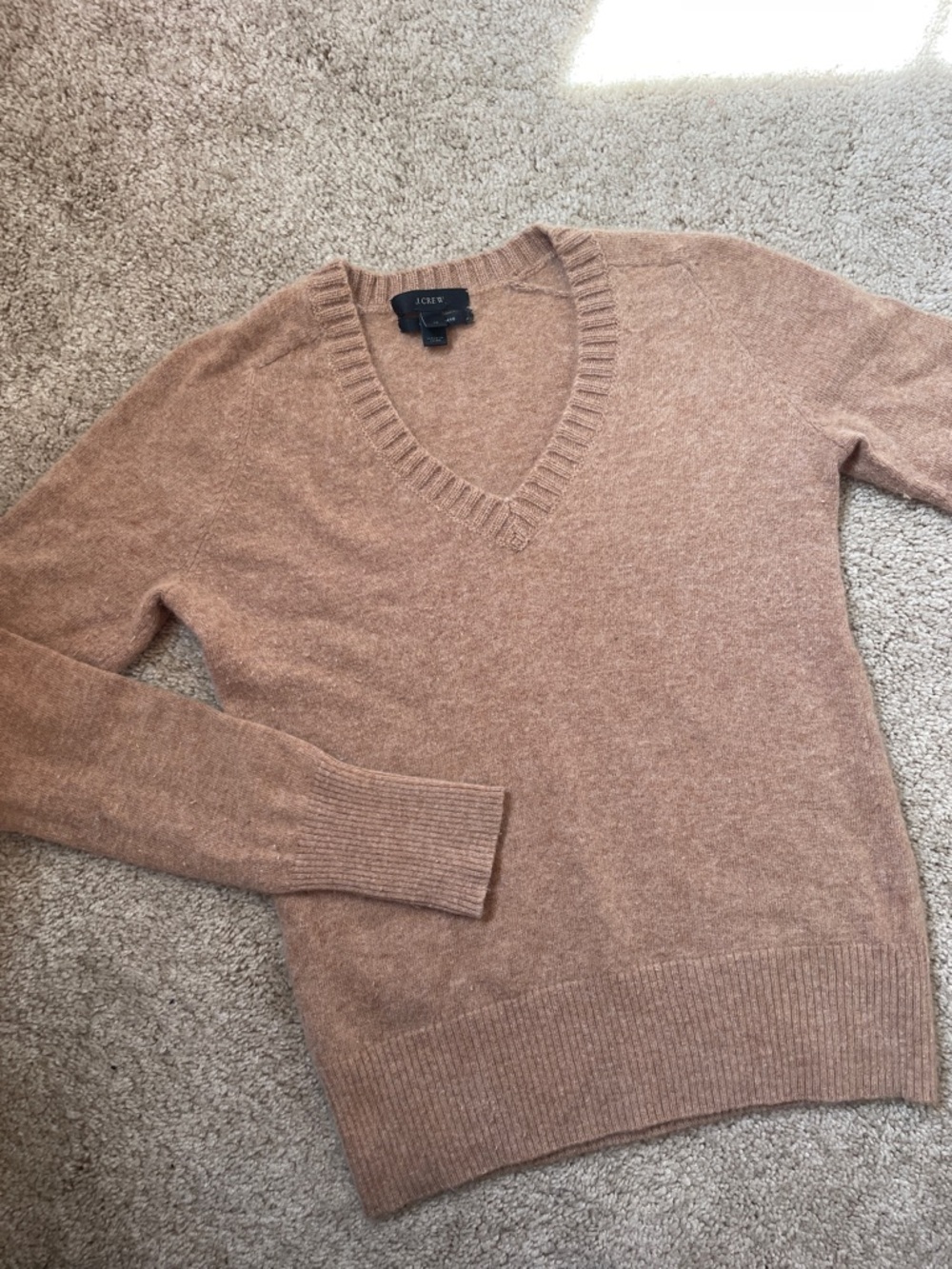 Wool Cashmere-blend J.Crew Camel Sweater